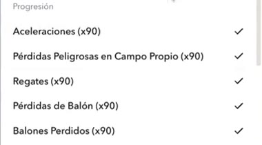 Lista desplegable de métricas marcables con check para el gráfico